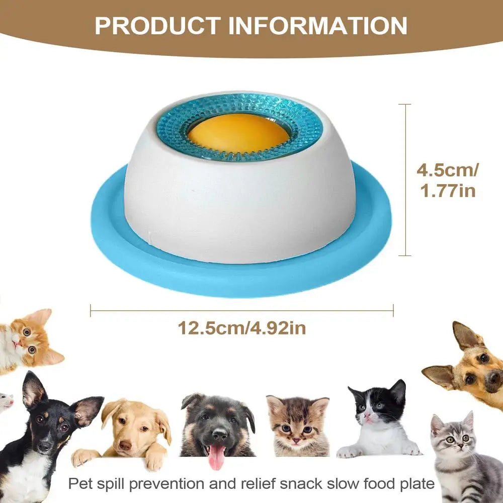 Pet Anti-Tumble Licking Toys Interactive Cats Dogs Slow Food Pet Treat Bowls Pet Supplies for Relaxation and Treats