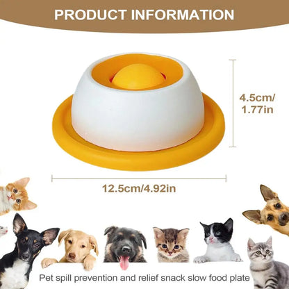 Pet Anti-Tumble Licking Toys Interactive Cats Dogs Slow Food Pet Treat Bowls Pet Supplies for Relaxation and Treats