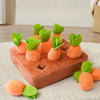 Dog Toys Snuffle Mat for Pet Plush Carrot Toy Mat Innovative Plush Vegetable Field Pull Radish Plush Carrot Dog Interactive Toys