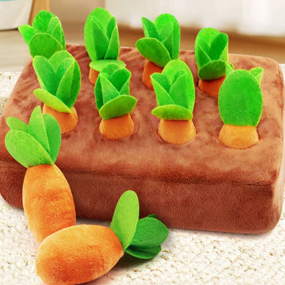 Dog Toys Snuffle Mat for Pet Plush Carrot Toy Mat Innovative Plush Vegetable Field Pull Radish Plush Carrot Dog Interactive Toys