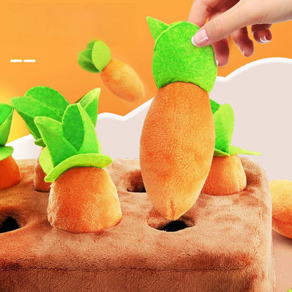 Dog Toys Snuffle Mat for Pet Plush Carrot Toy Mat Innovative Plush Vegetable Field Pull Radish Plush Carrot Dog Interactive Toys